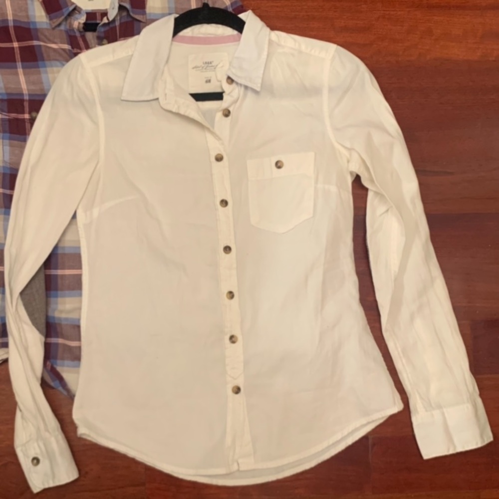 NWOT White Button Up Long Sleeve